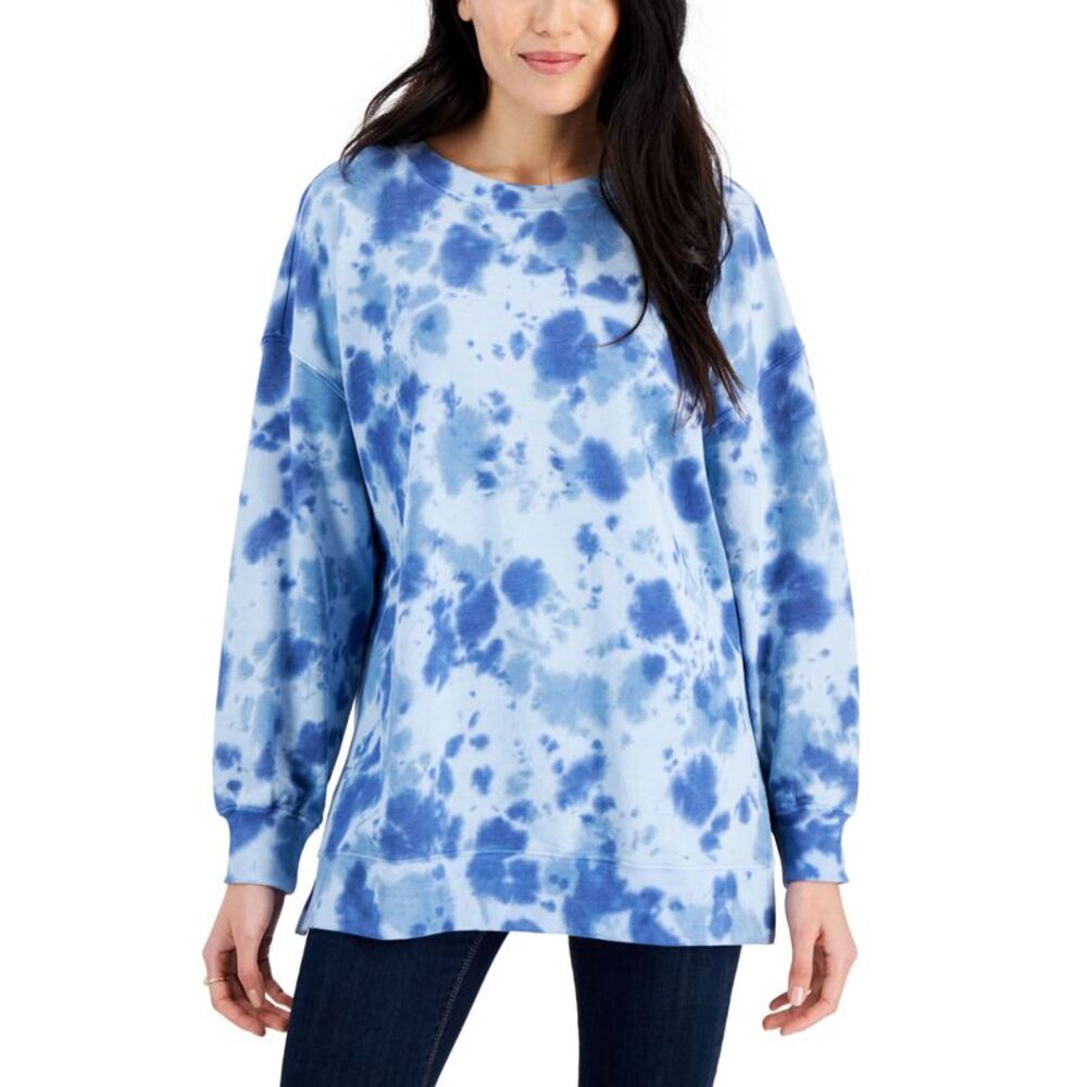 Style & Co Printed Oversized Sweatshirt